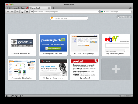 Opera 11.10 mit verbesserter Schnellwahl